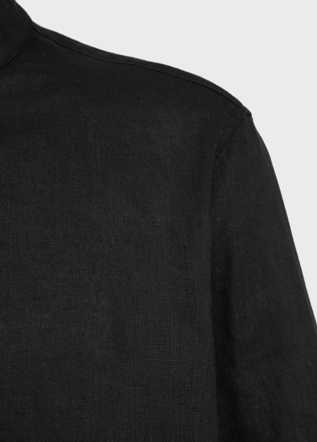 Черная классическая, кэжуал рубашка однотонная PRPY