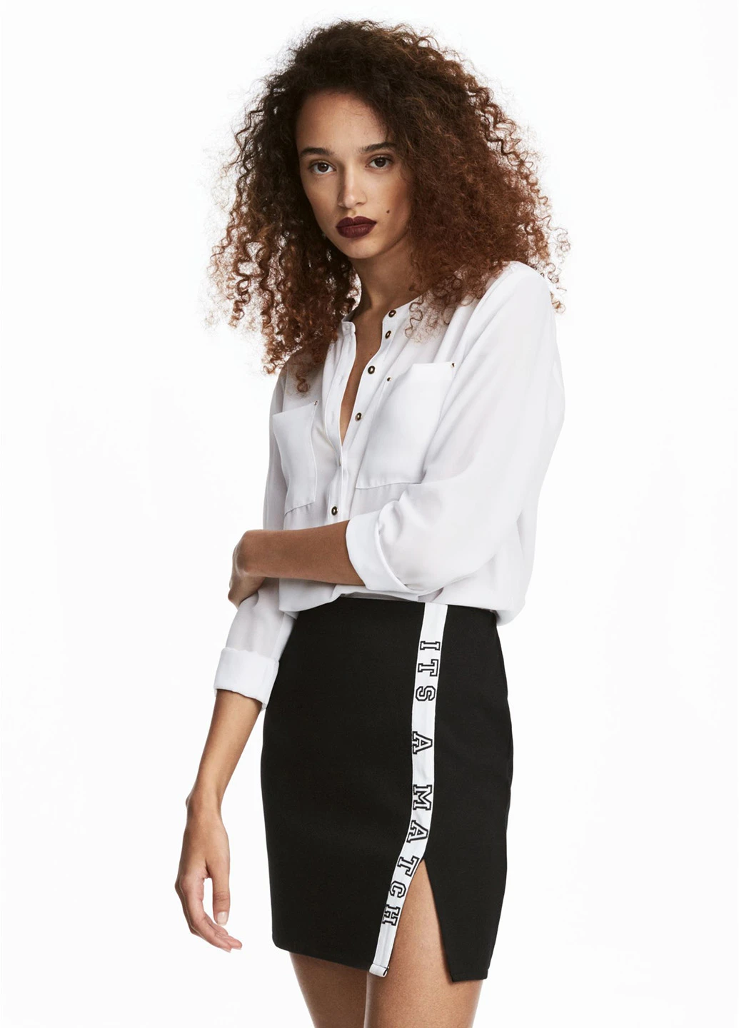 Молочная блуза H&M