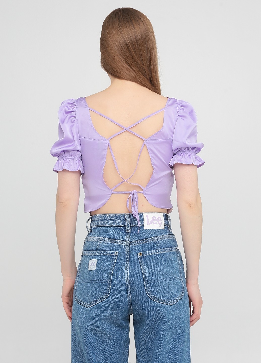 Лавандовая летняя блуза-топ H&M