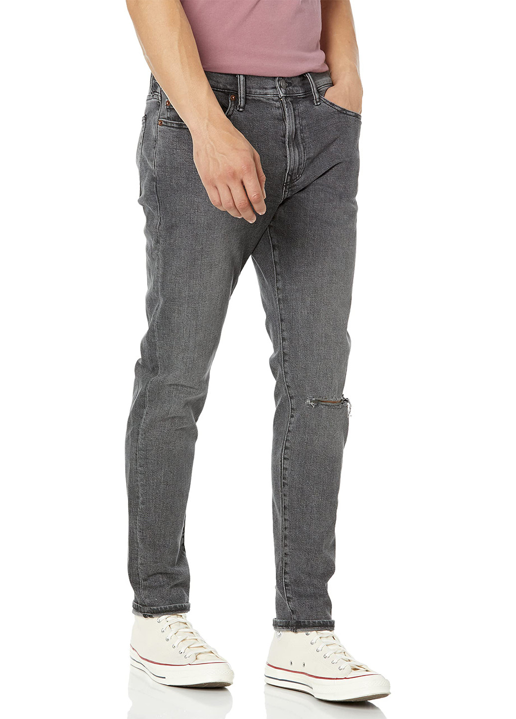 Серые демисезонные зауженные джинсы Gap