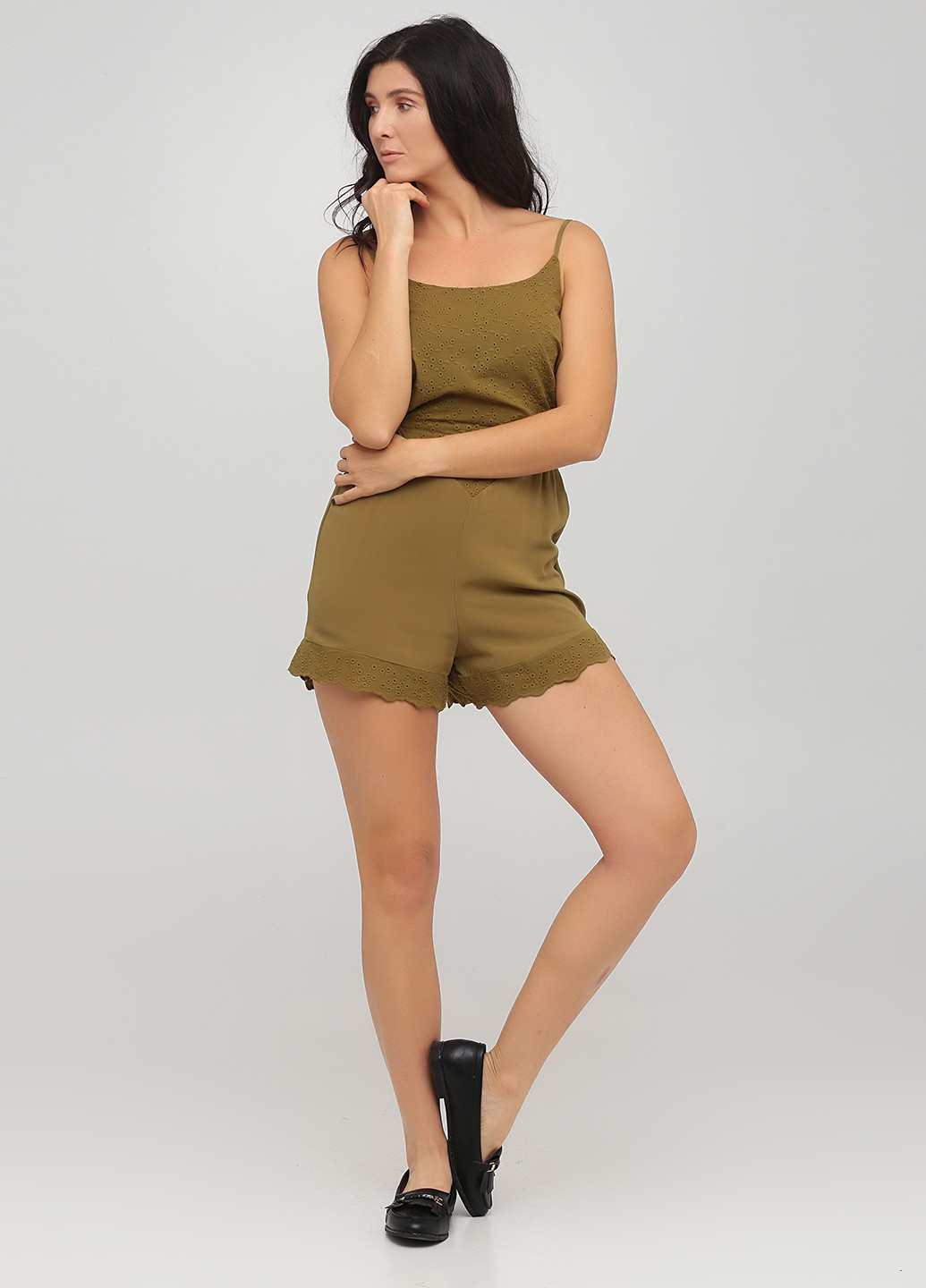 Полукомбинезон C&A однотонний хакі кежуал