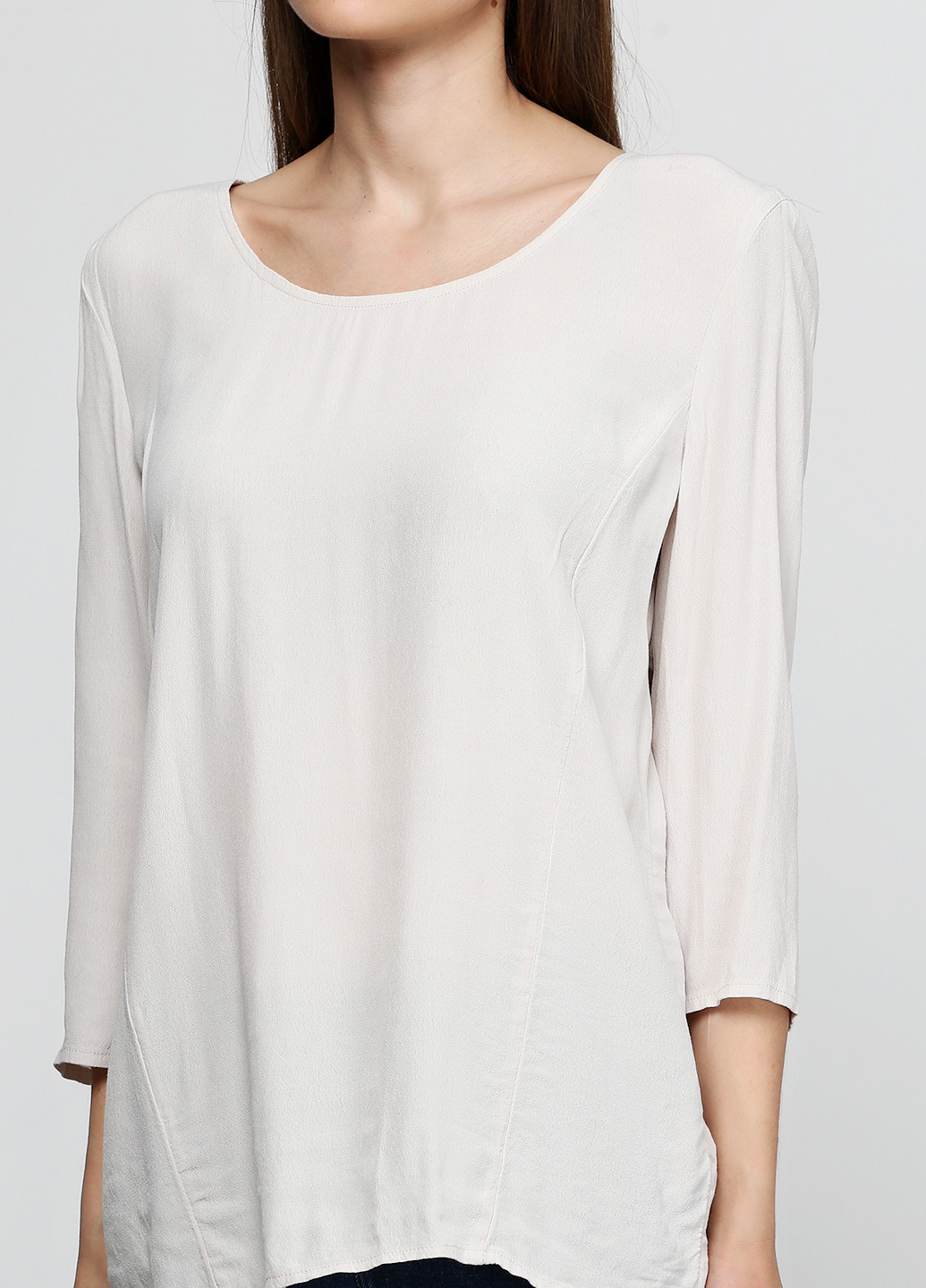 Светло-бежевая демисезонная блуза Sisley