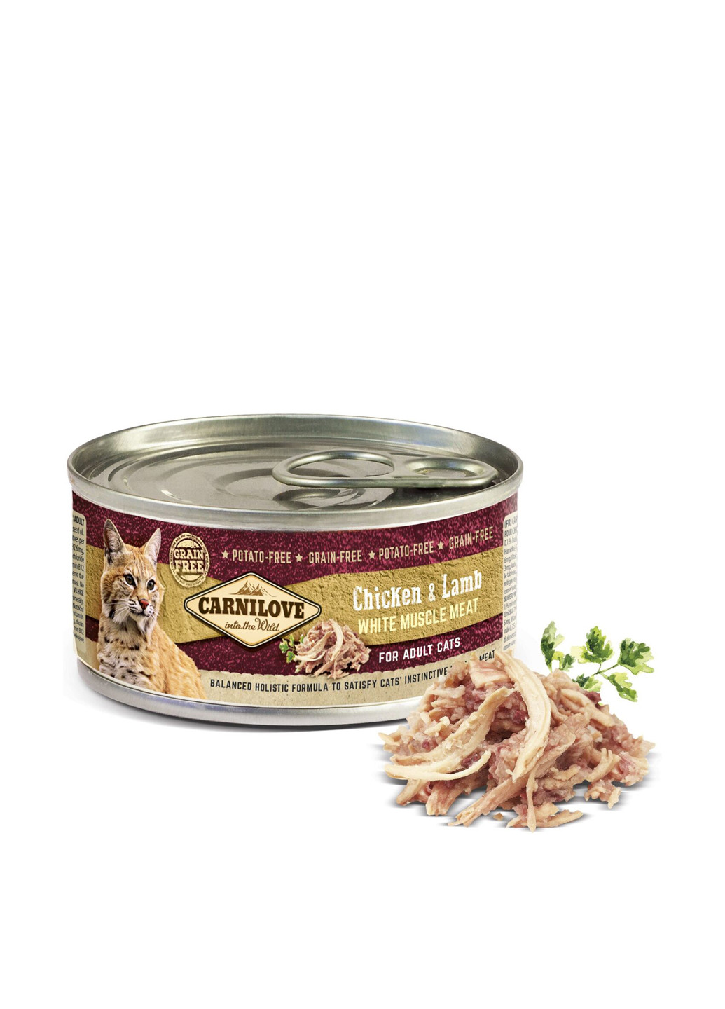 М'ясна консерва для кішок (курка та ягня), 100 г Carnilove (199391503)