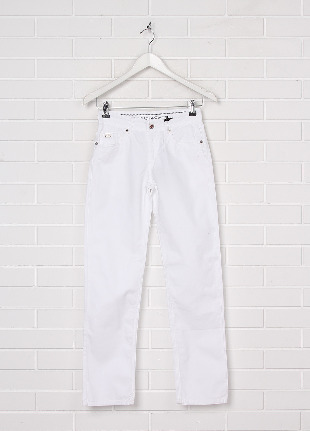 Белые джинсовые демисезонные брюки прямые Richmond