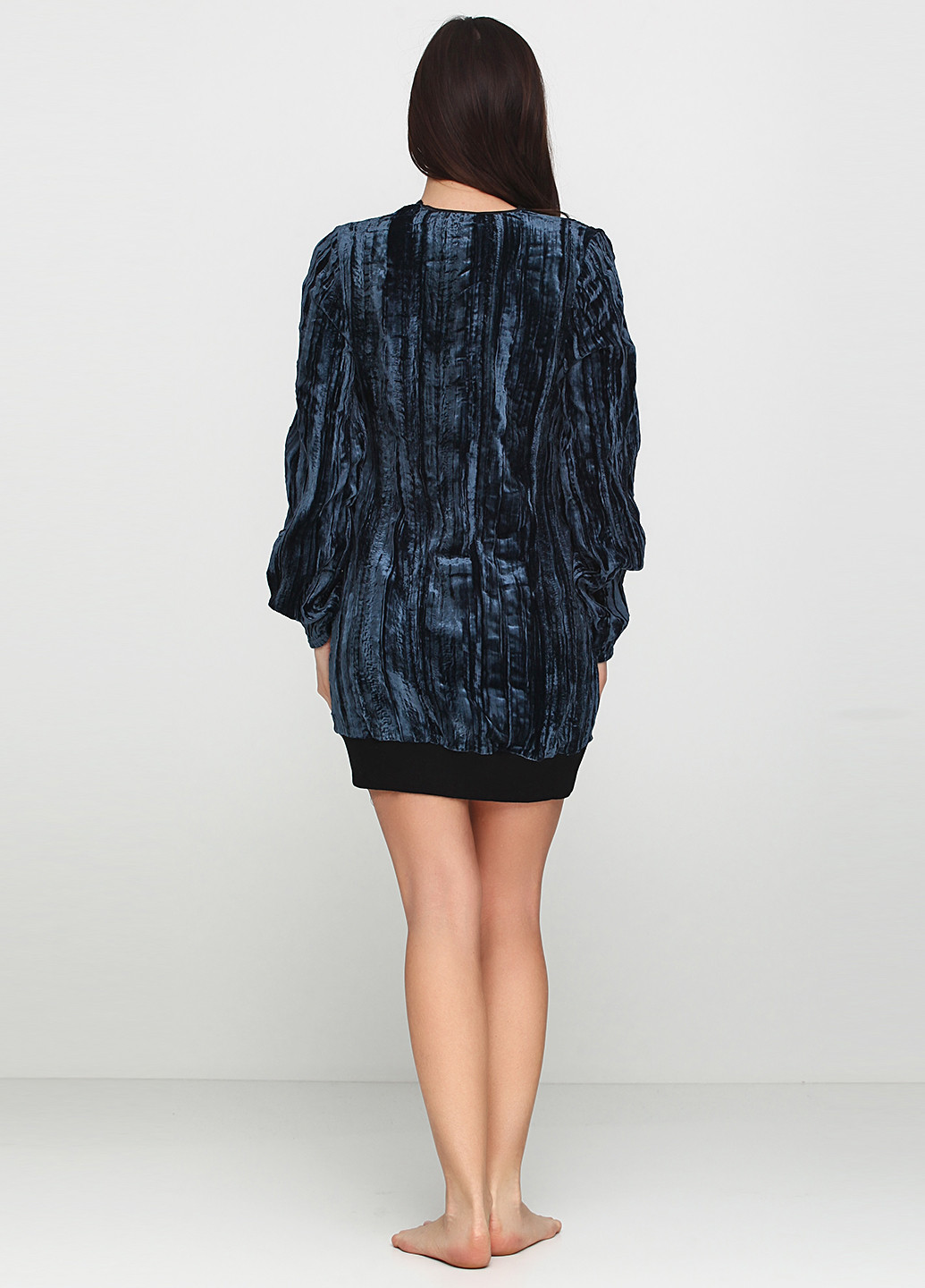 Темно-синее домашнее платье Aniele однотонное