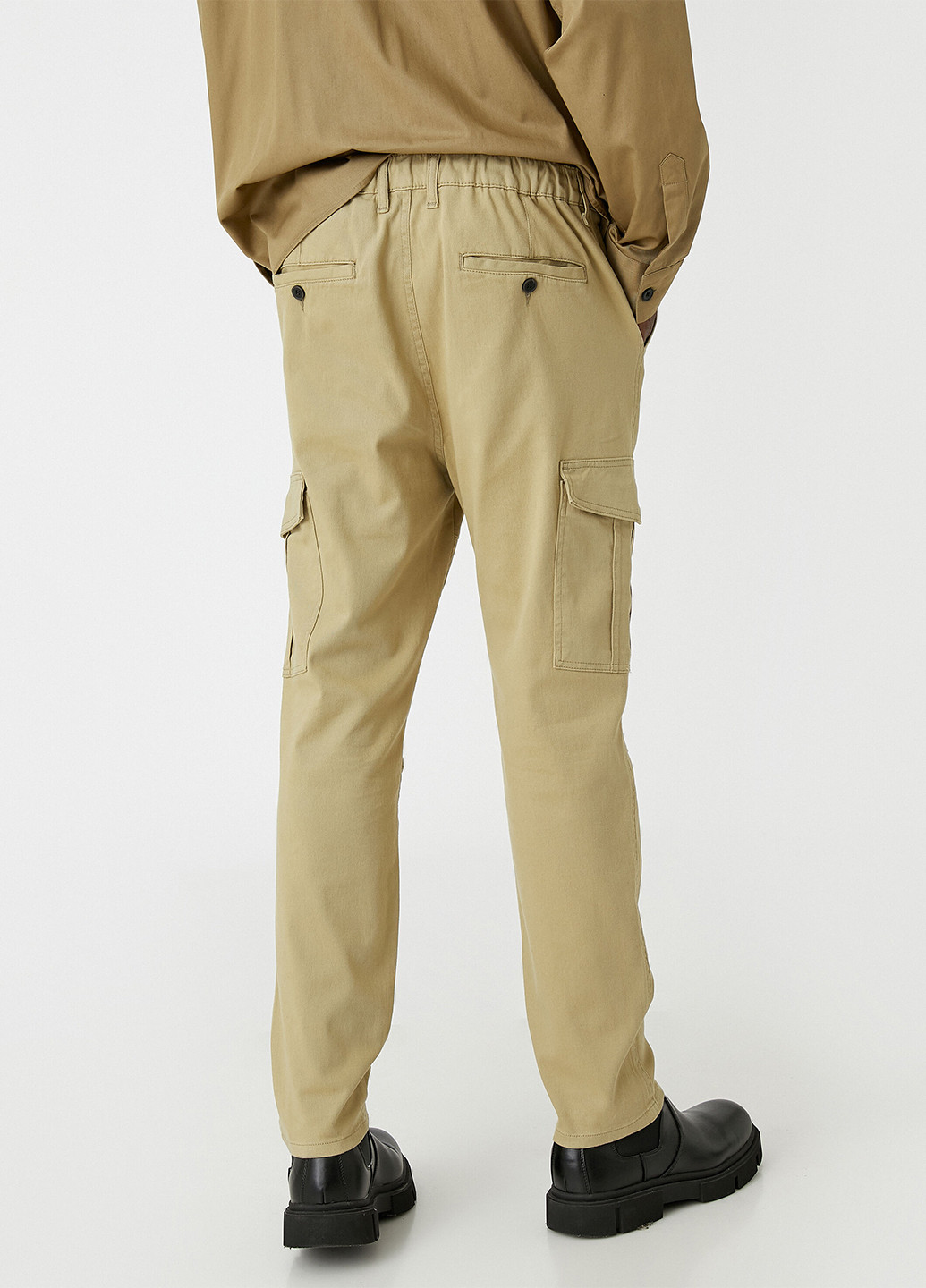 Бежевые кэжуал демисезонные карго, прямые брюки KOTON