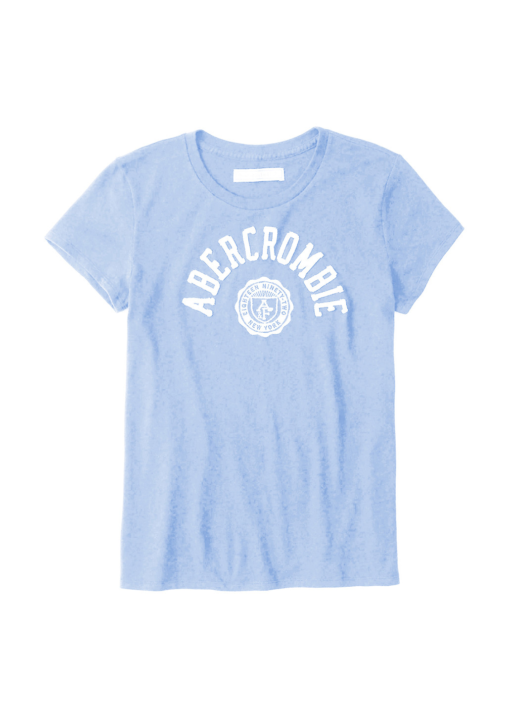Светло-голубая летняя футболка Abercrombie & Fitch
