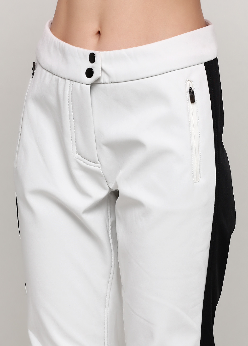 Белоснежные спортивные демисезонные прямые брюки H&M