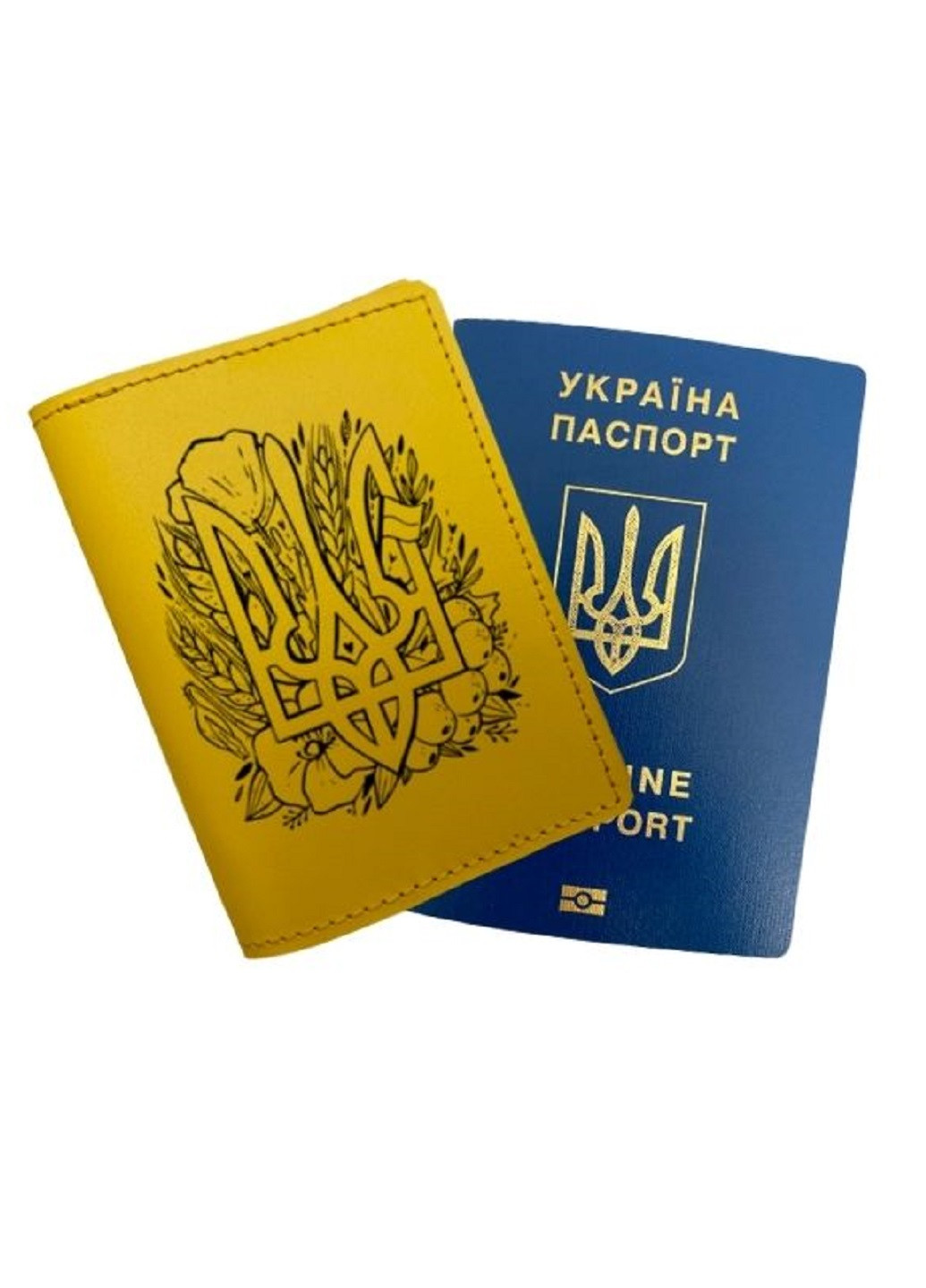 Кожаная обложка для паспорта Чехол на паспорт из кожи "Герб України" (3458792) Unbranded (253016804)
