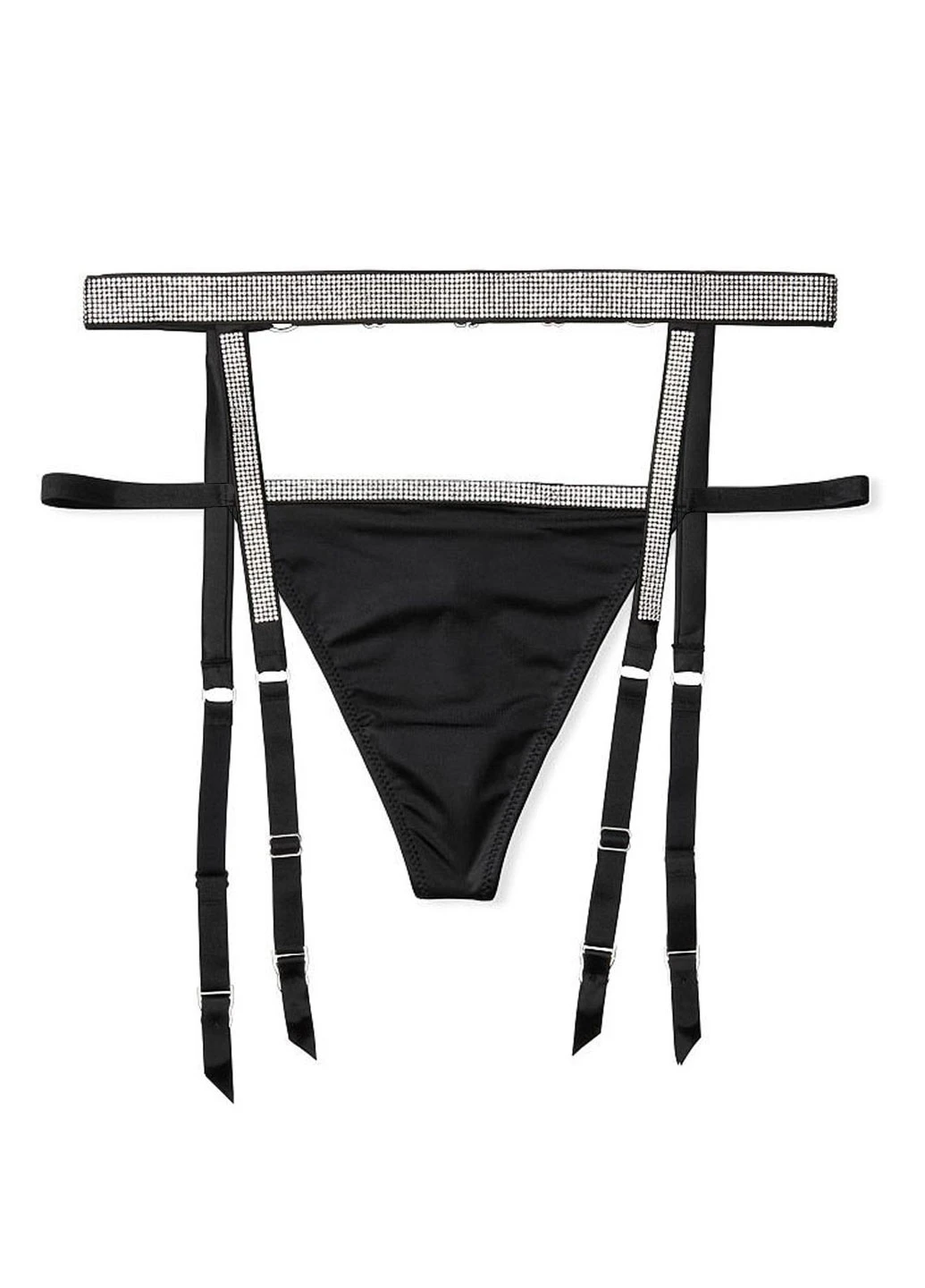 Черный демисезонный комплект (пояс для чулок, трусы) Victoria's Secret