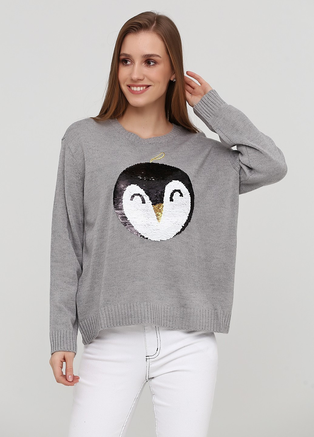 Серый зимний джемпер джемпер H&M