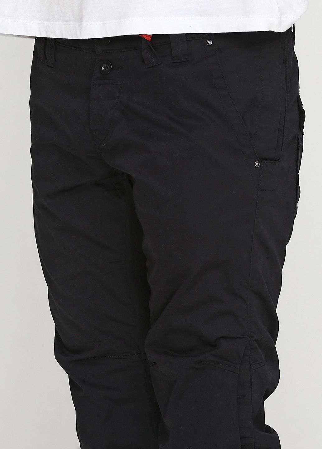 Черные кэжуал демисезонные зауженные брюки Weaver Jeans