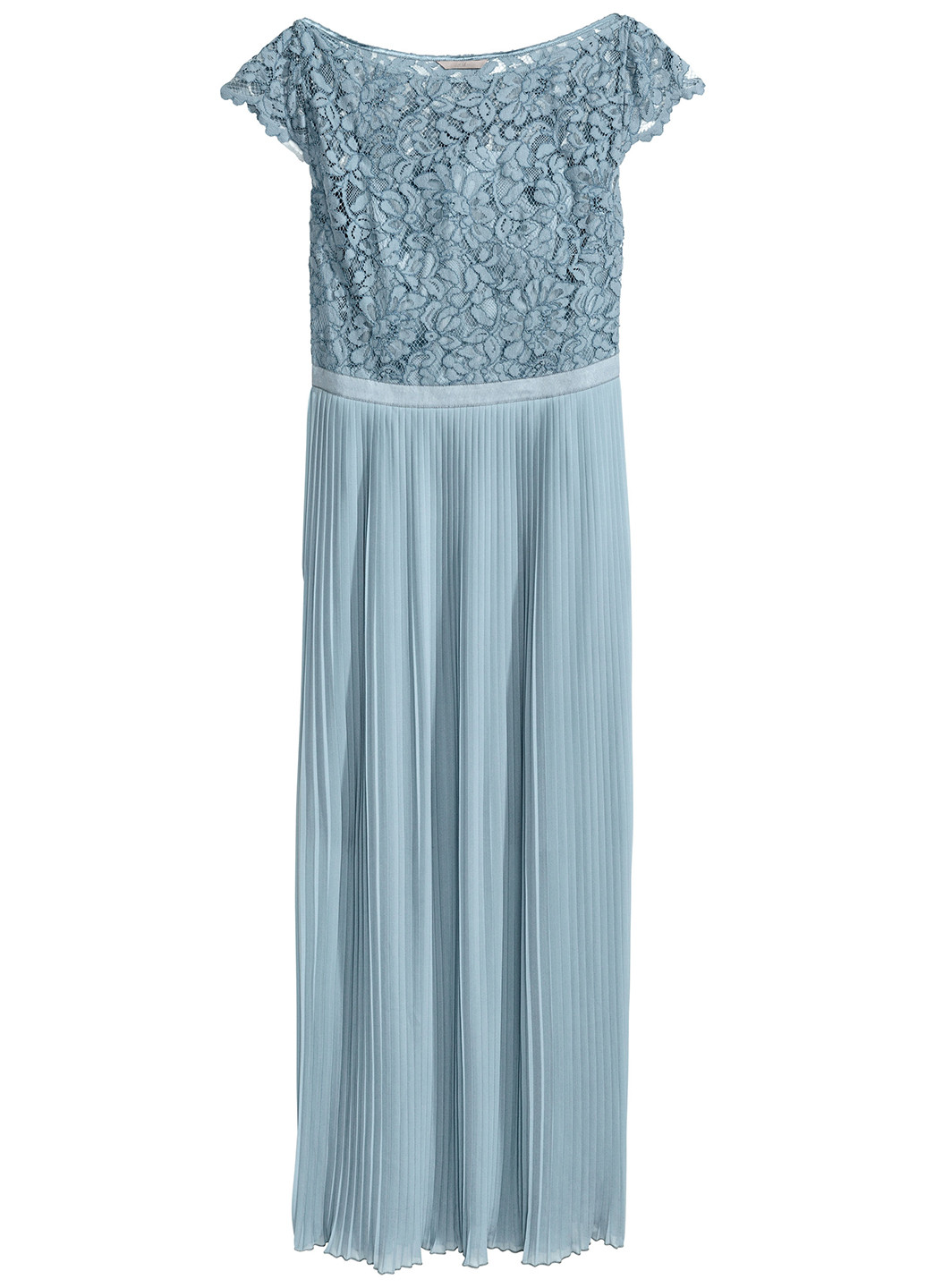 Темно-голубое кэжуал платье H&M фактурное