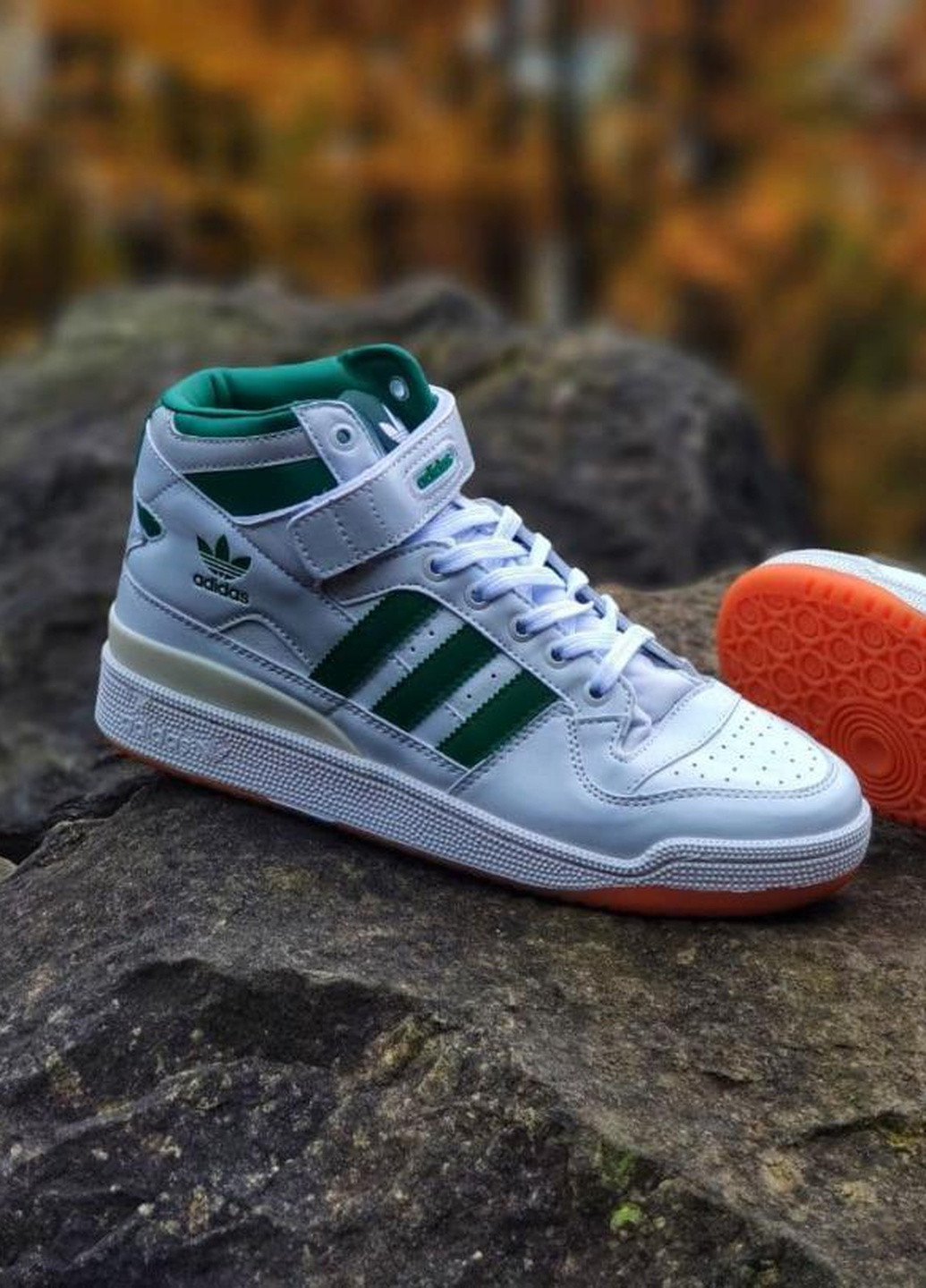 No Brand Copy Adidas Forum White Green High 253464674
