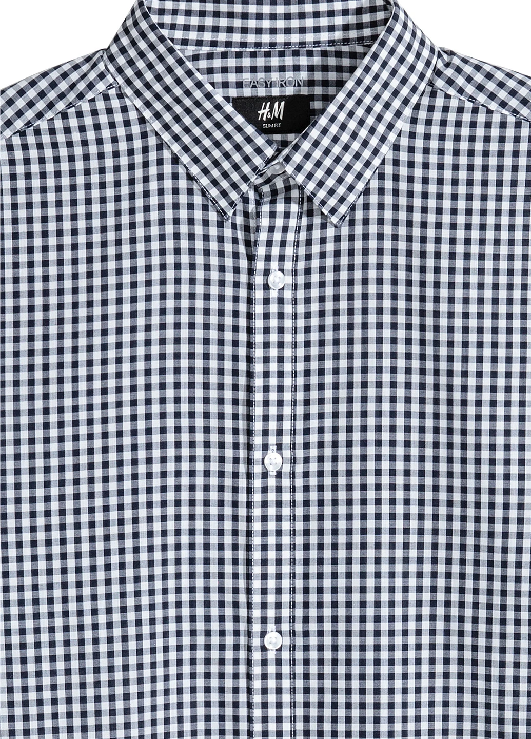 Черно-белая кэжуал рубашка в клетку H&M