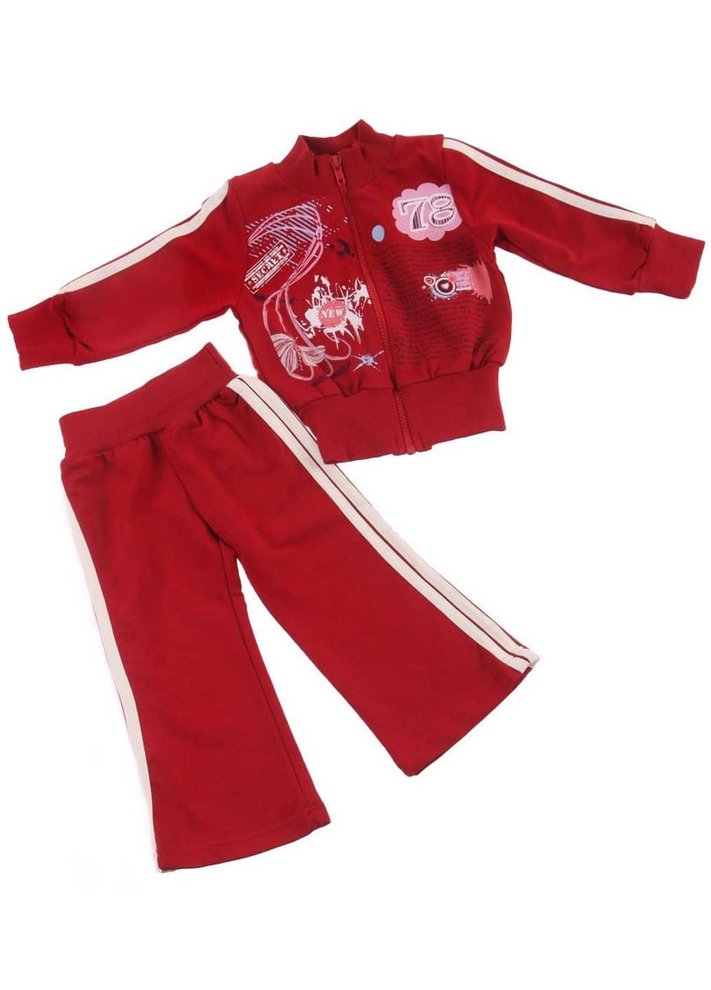 Бордовый демисезонный костюм (бомпер, брюки) Фламинго