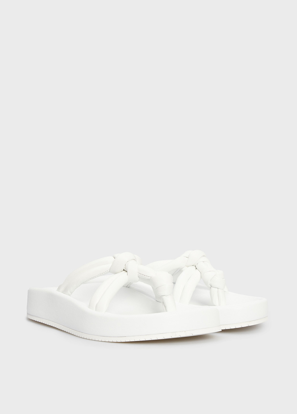 Белые шлепанцы PRPY плетение