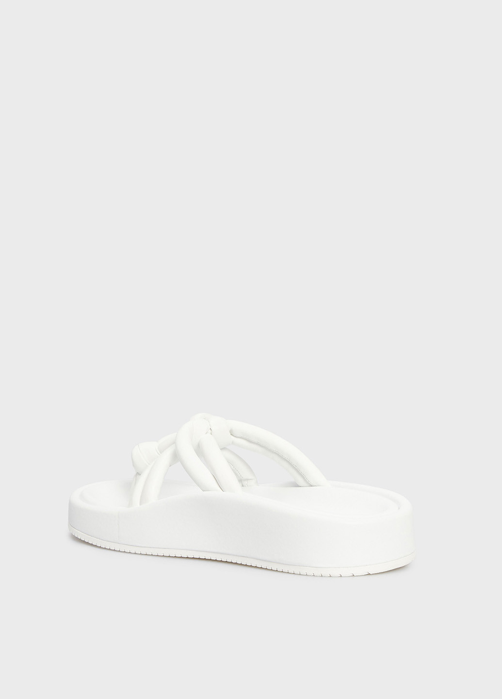 Белые шлепанцы PRPY плетение