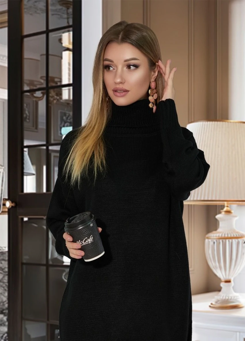 Чорний демісезонний светр FashionYouWant