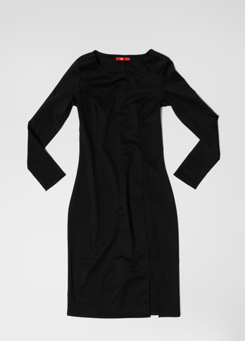 Черное кэжуал платье футляр F'91 однотонное
