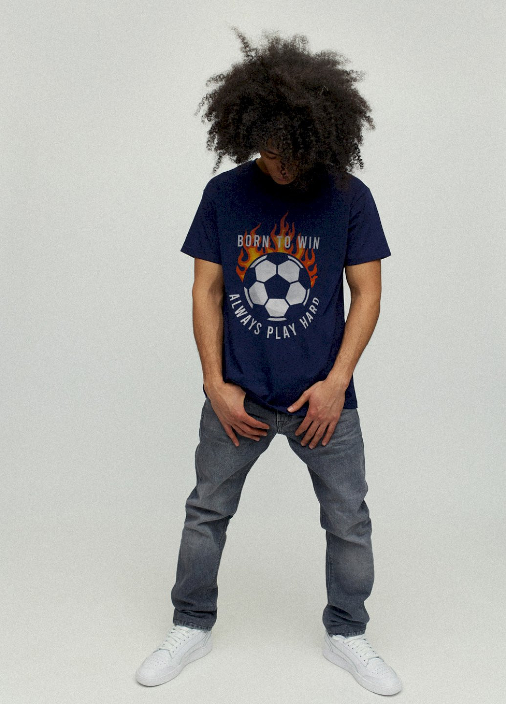 Темно-синя футболка чоловіча YAPPI