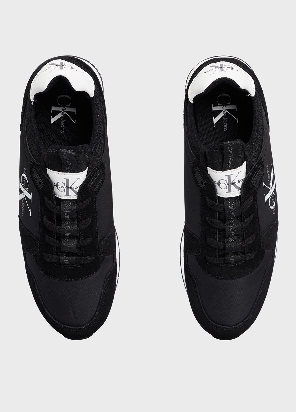 Черно-белые демисезонные кроссовки Calvin Klein Jeans