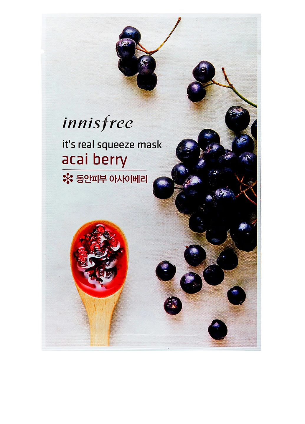 Маска для лица тканевая с экстрактом ягод асаи, 20 мл Innisfree (160879715)