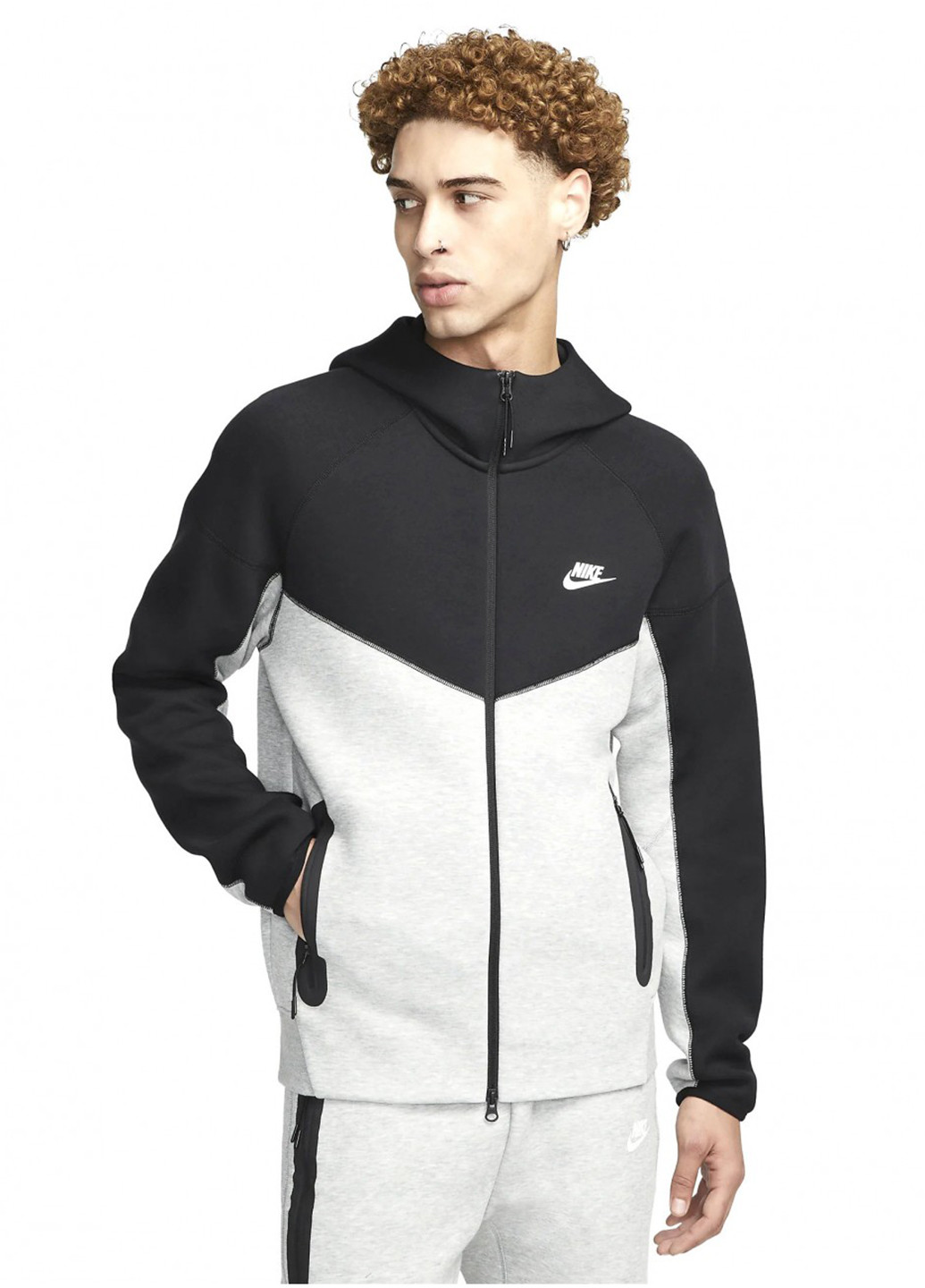 Толстовка Nike m nk tch flc fz wr hoodie (265216213)
