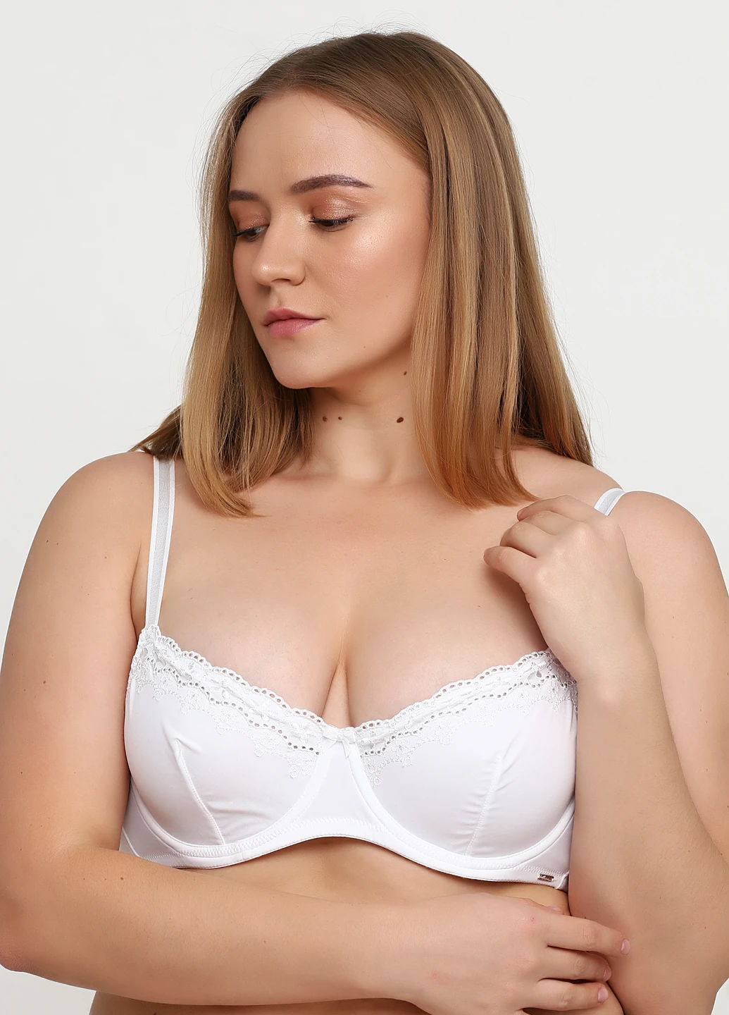 Белый бюстгальтер Lingerie с косточками нейлон