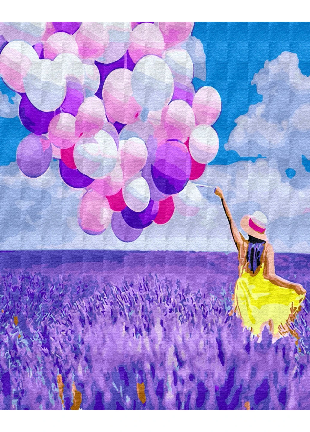 Картина за номерами "Мрійник в лавандовому поле" 40х50 см Brushme (199230355)