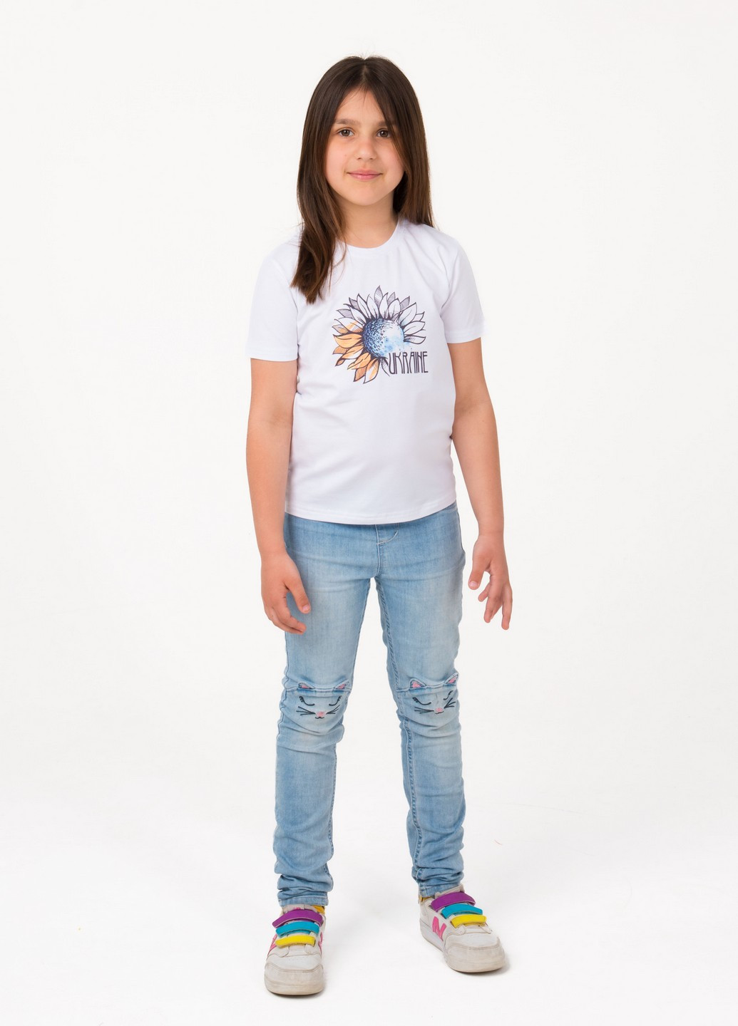 Біла демісезонна футболка дитяча Наталюкс 41-5306