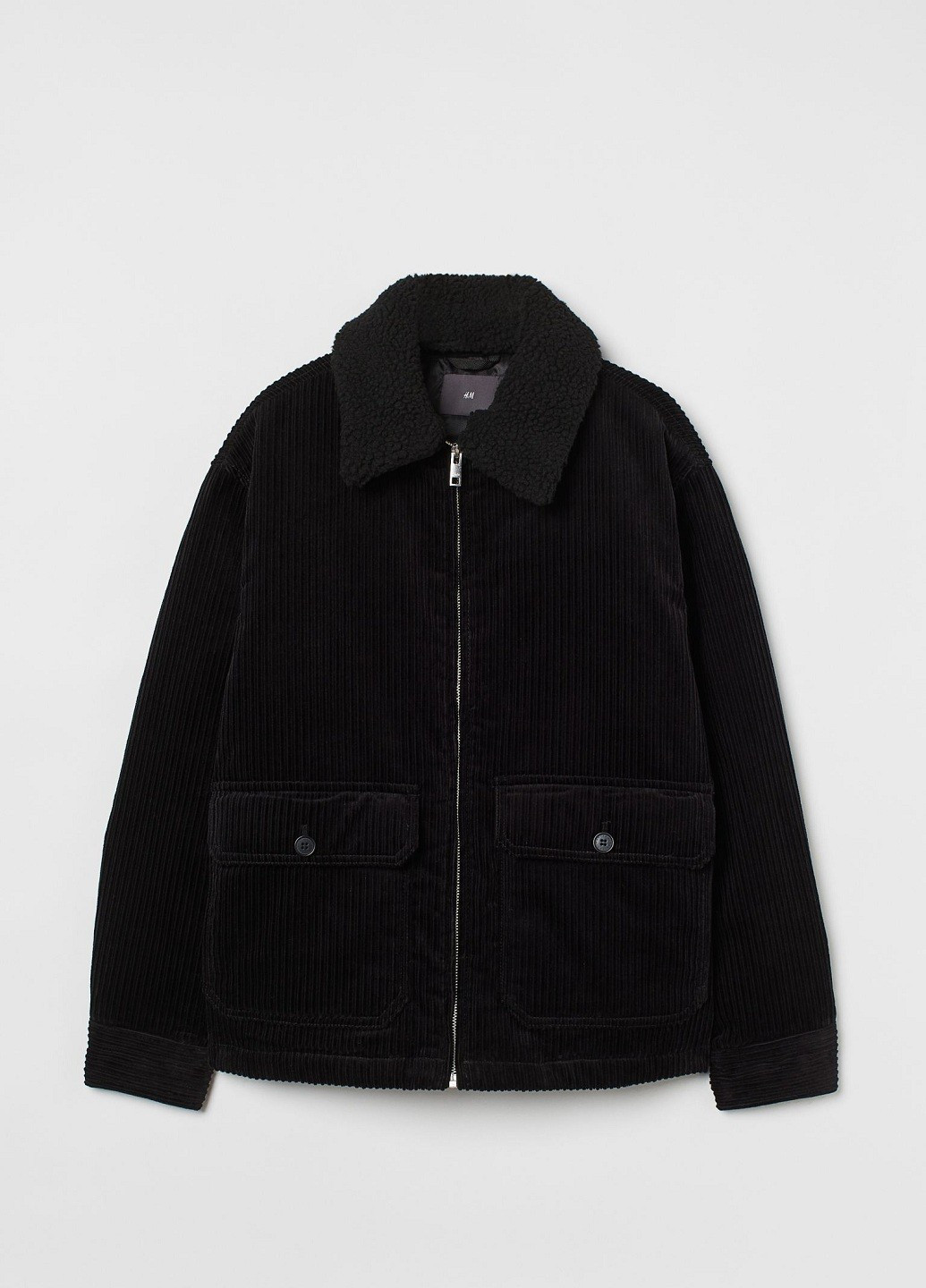 Черная демисезонная куртка H&M