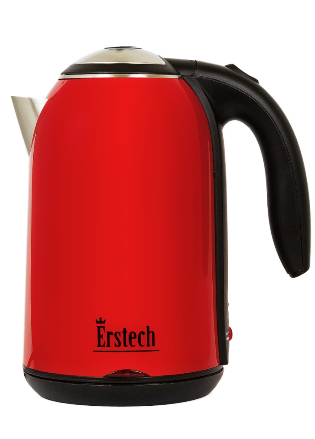 Чайник електричний нержавійка, цільна колба EH-318T на 1.8 л, функция "термопот" Erstech червоний