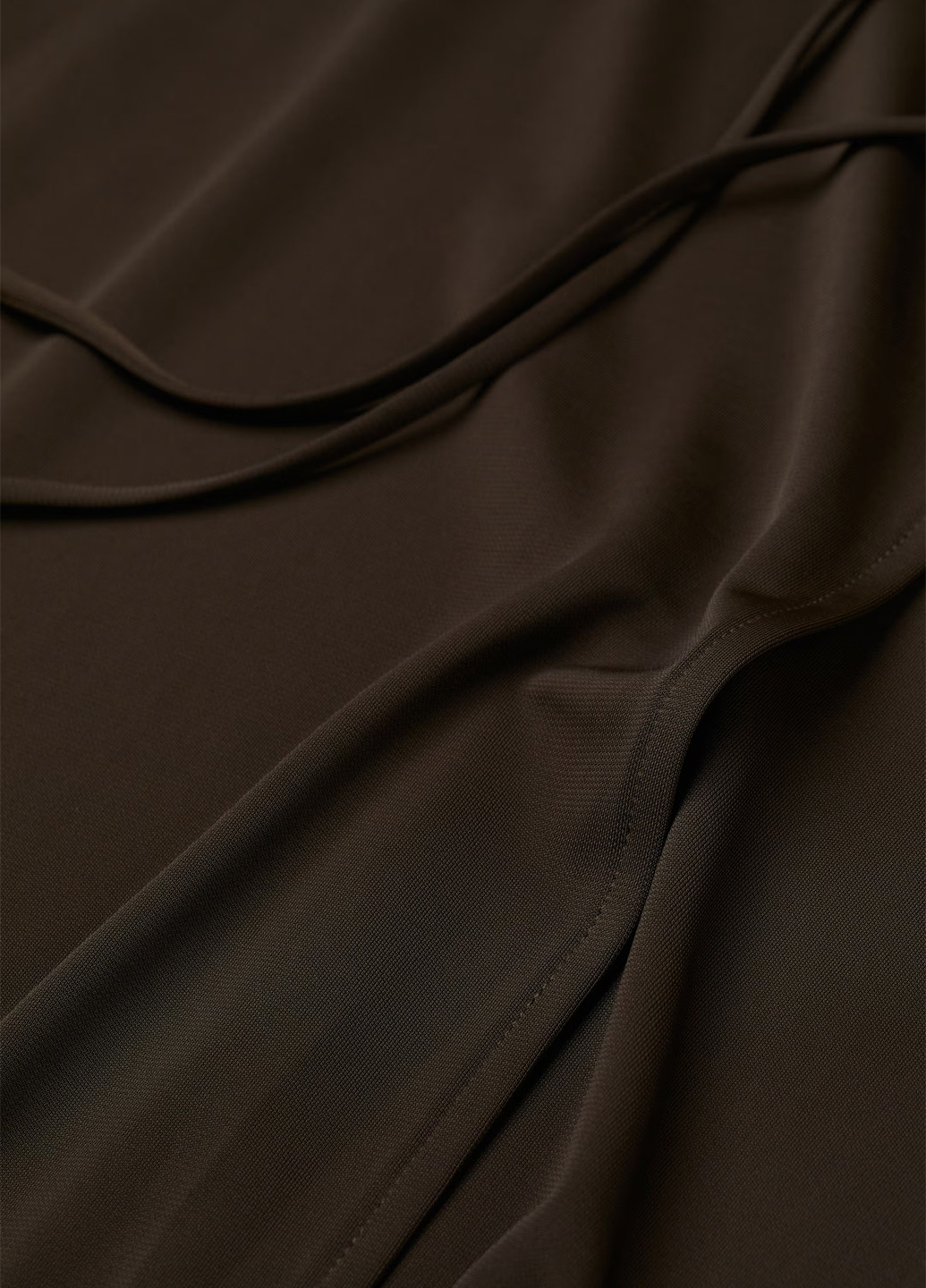 Темно-зеленое кэжуал платье на запах H&M однотонное