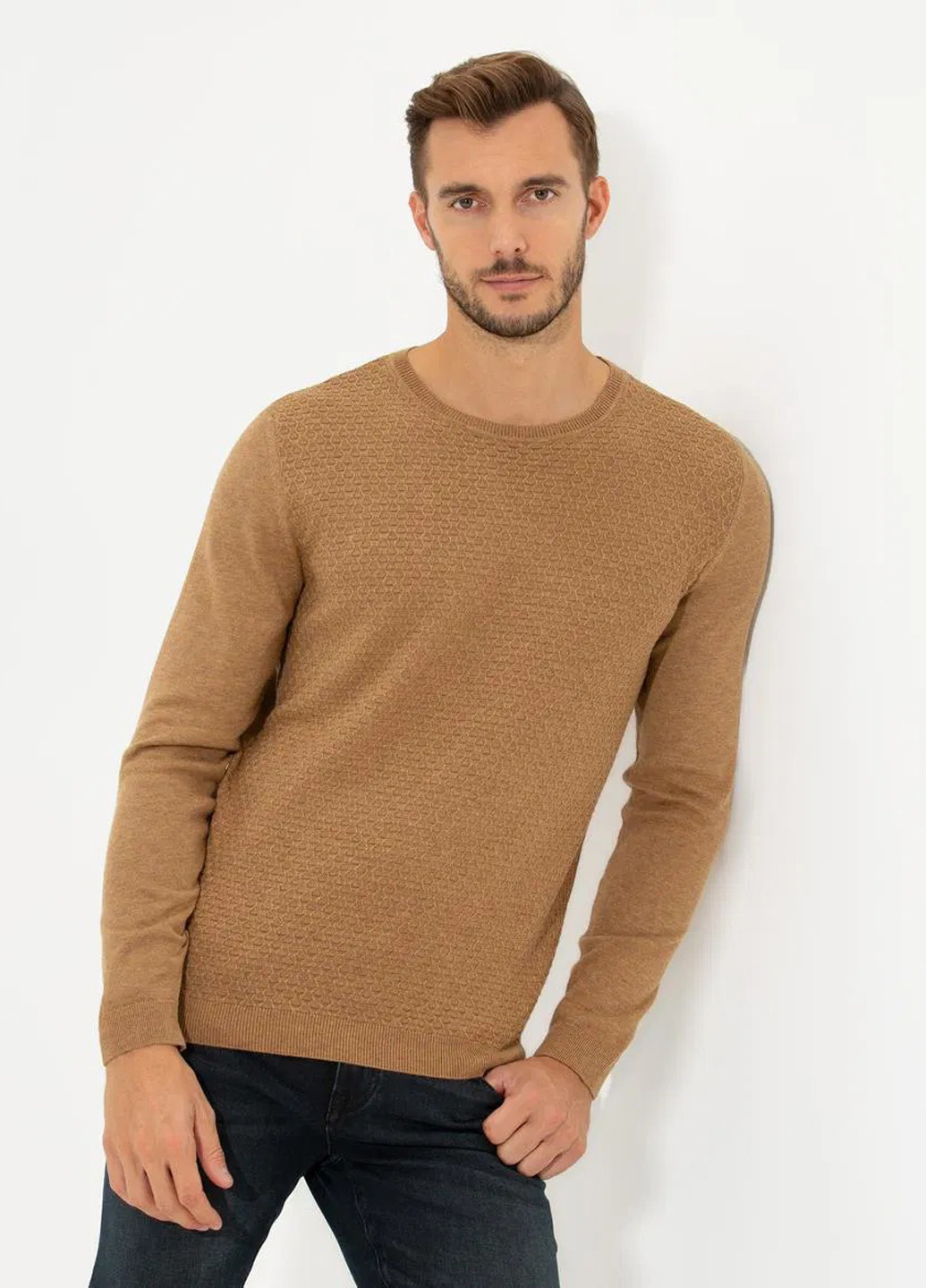 Коричневий демісезонний джемпер джемпер Pierre Cardin