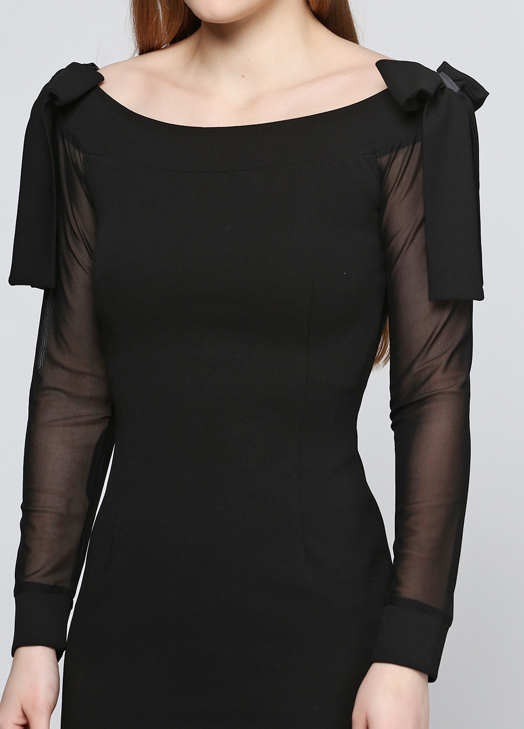 Черное коктейльное платье Majaly однотонное