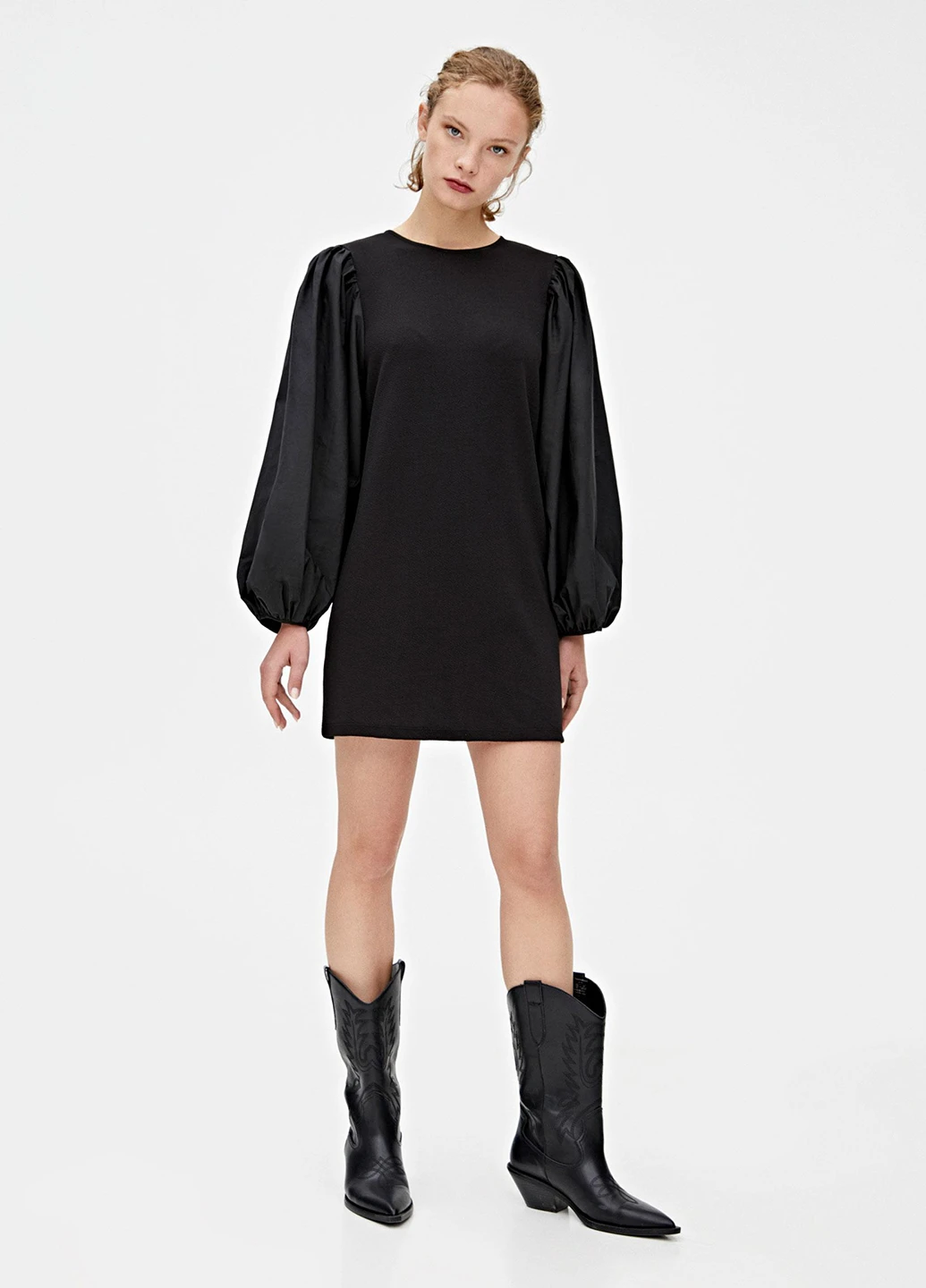 Черное кэжуал платье Pull & Bear однотонное