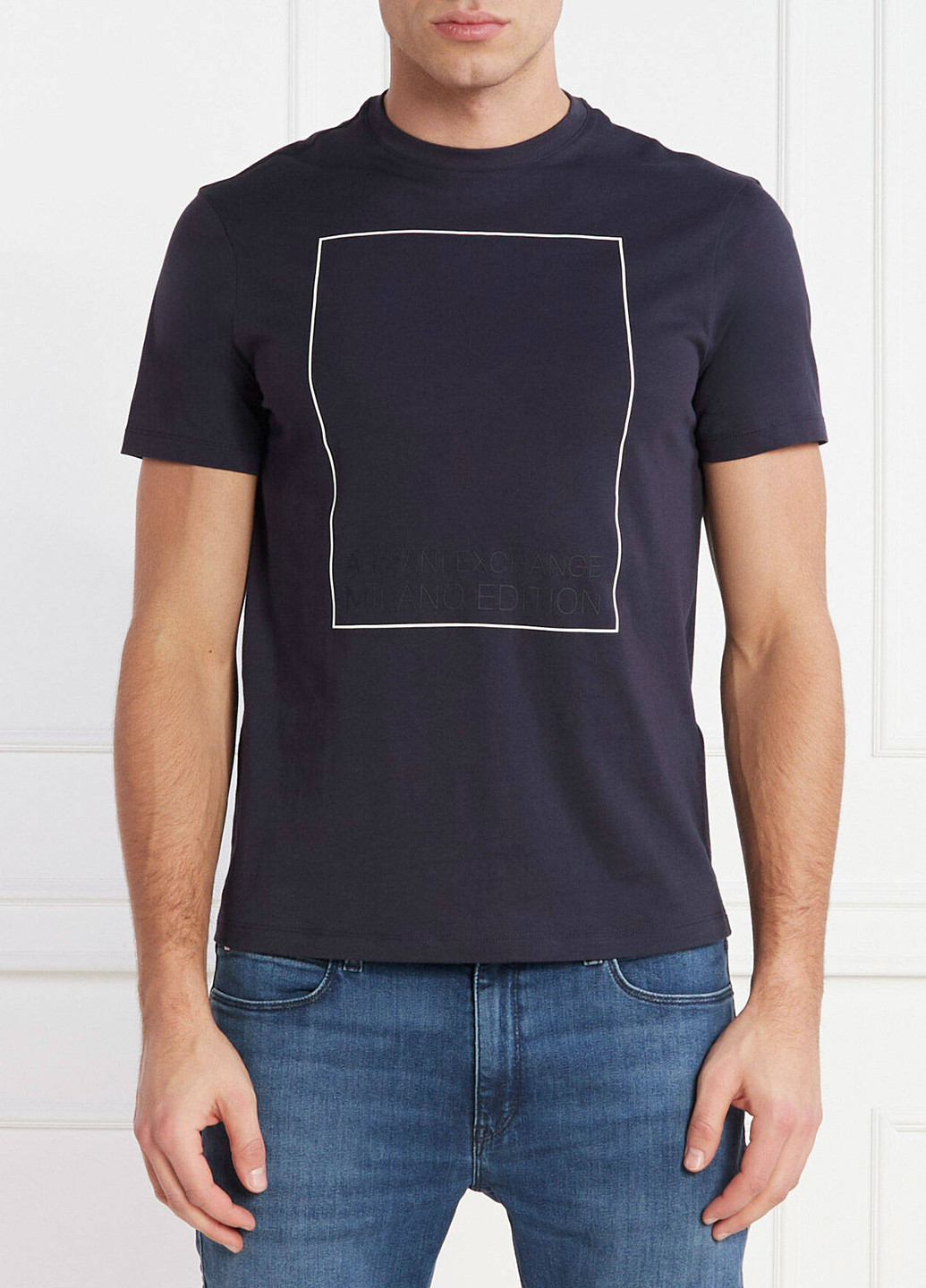 Темно-синяя футболка Armani Exchange