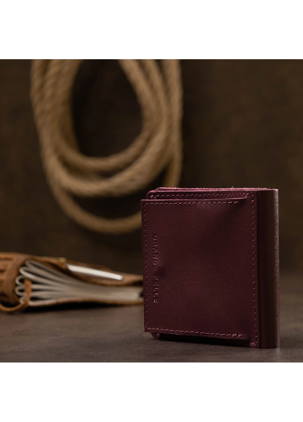 Жіноче шкіряне портмоне 10х10х1,5 см Grande Pelle (252129746)