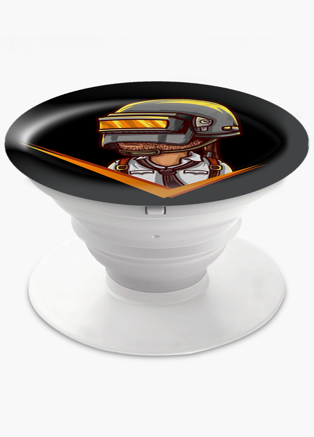 Попсокет (Popsockets) держатель для смартфона Пубг Пабг (Pubg) (8754-1187) Черный MobiPrint (216748311)