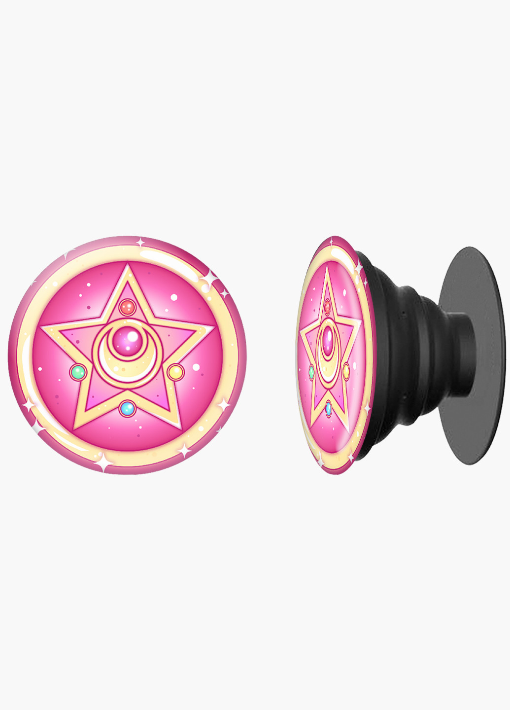 Попсокет (Popsockets) тримач для смартфону Сейлор Мун (Sailor Moon) (8754-2918) Чорний MobiPrint (229014780)