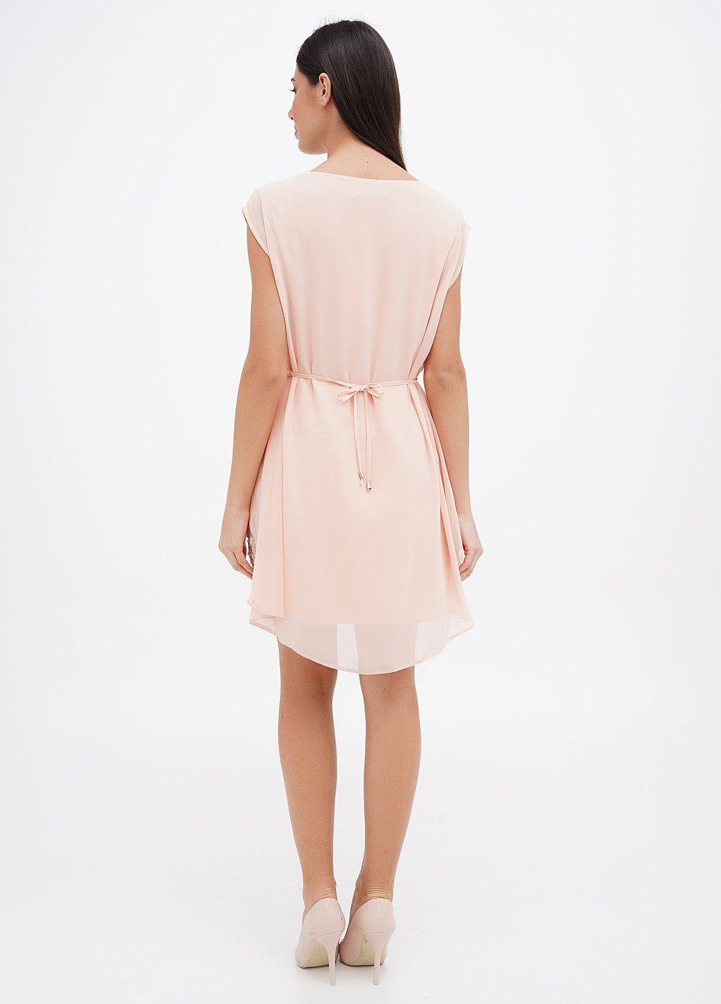 Пудрова кежуал сукня Sassofono однотонна