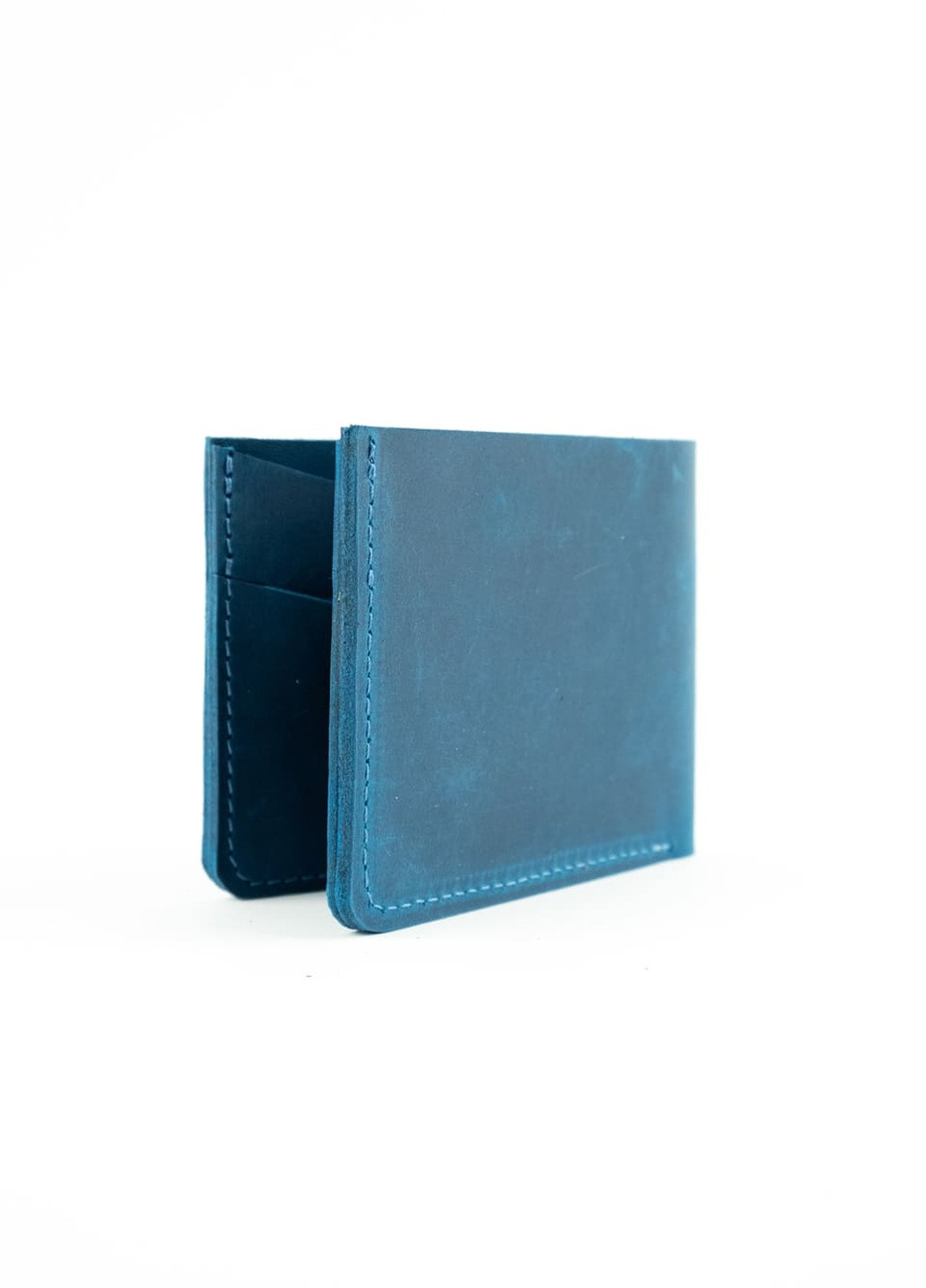 Кожаный бумажник кошелек бифолд Jet синий винтажный Kozhanty (252316665)