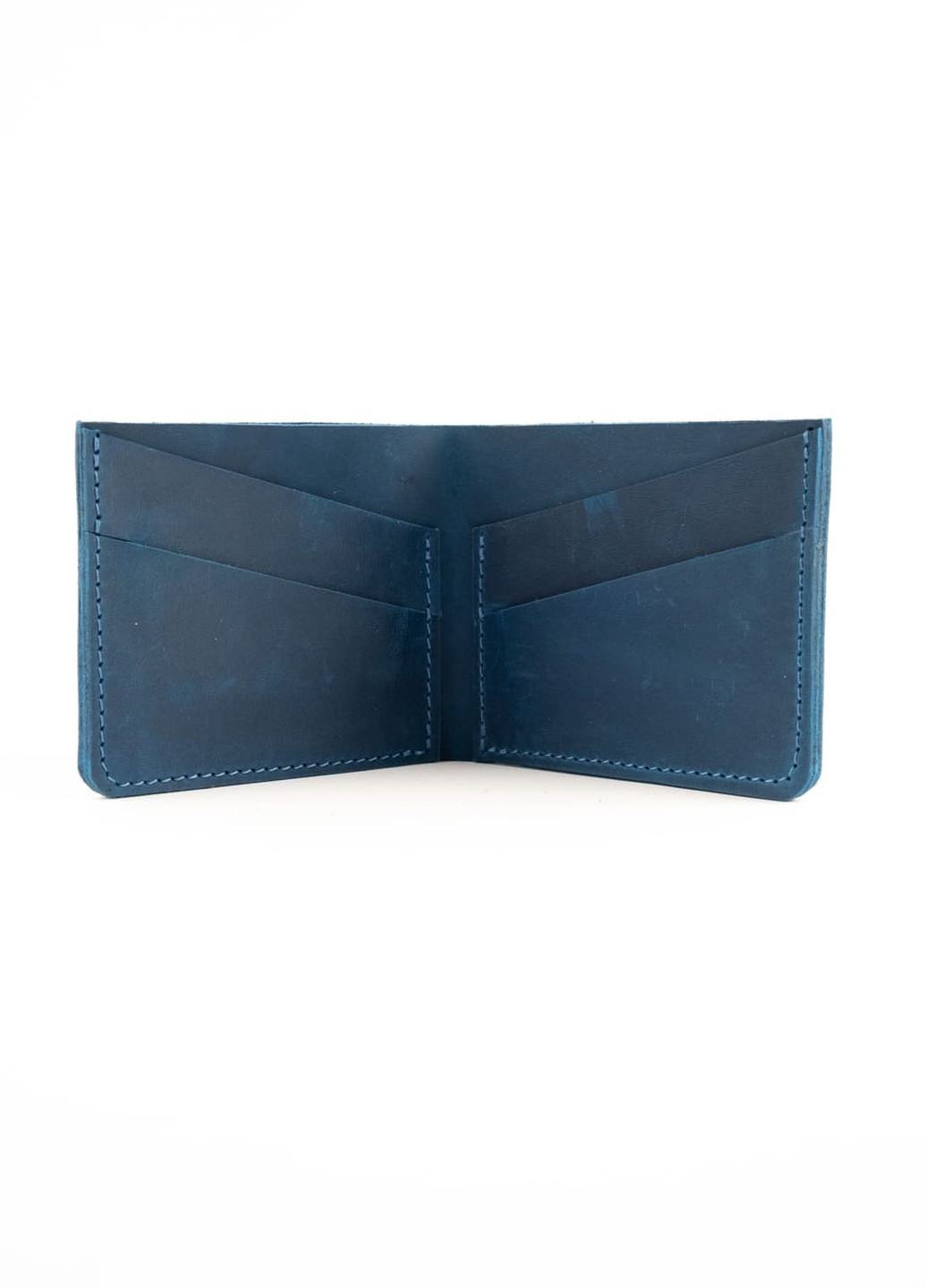 Кожаный бумажник кошелек бифолд Jet синий винтажный Kozhanty (252316665)