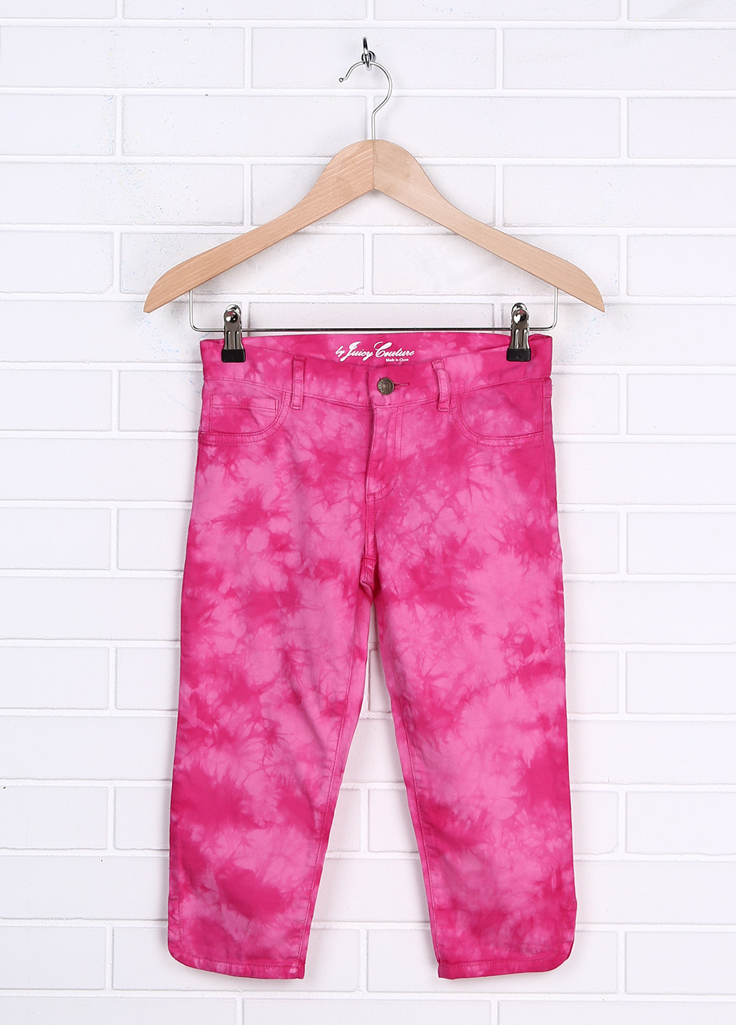 Розовые кэжуал летние со средней талией брюки Juicy Couture
