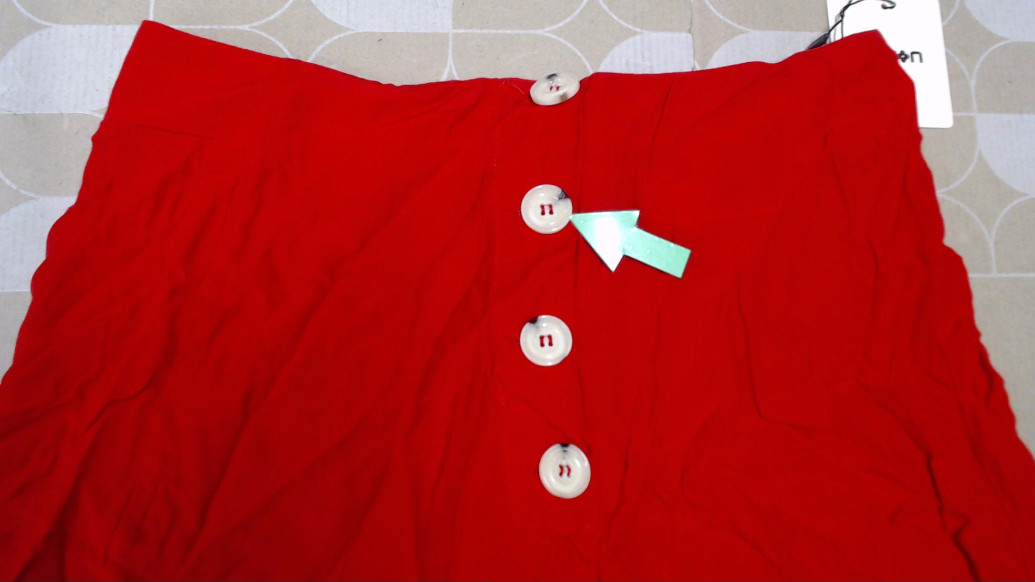 Красная кэжуал однотонная юбка KOTON клешированная
