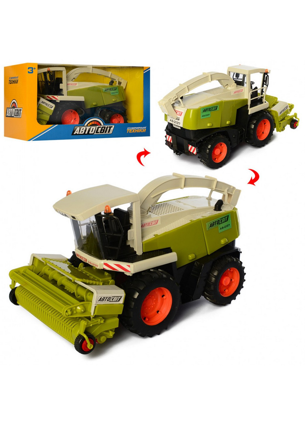 Комбайн игрушечный 33х17х18 см Автосвіт (253063329)