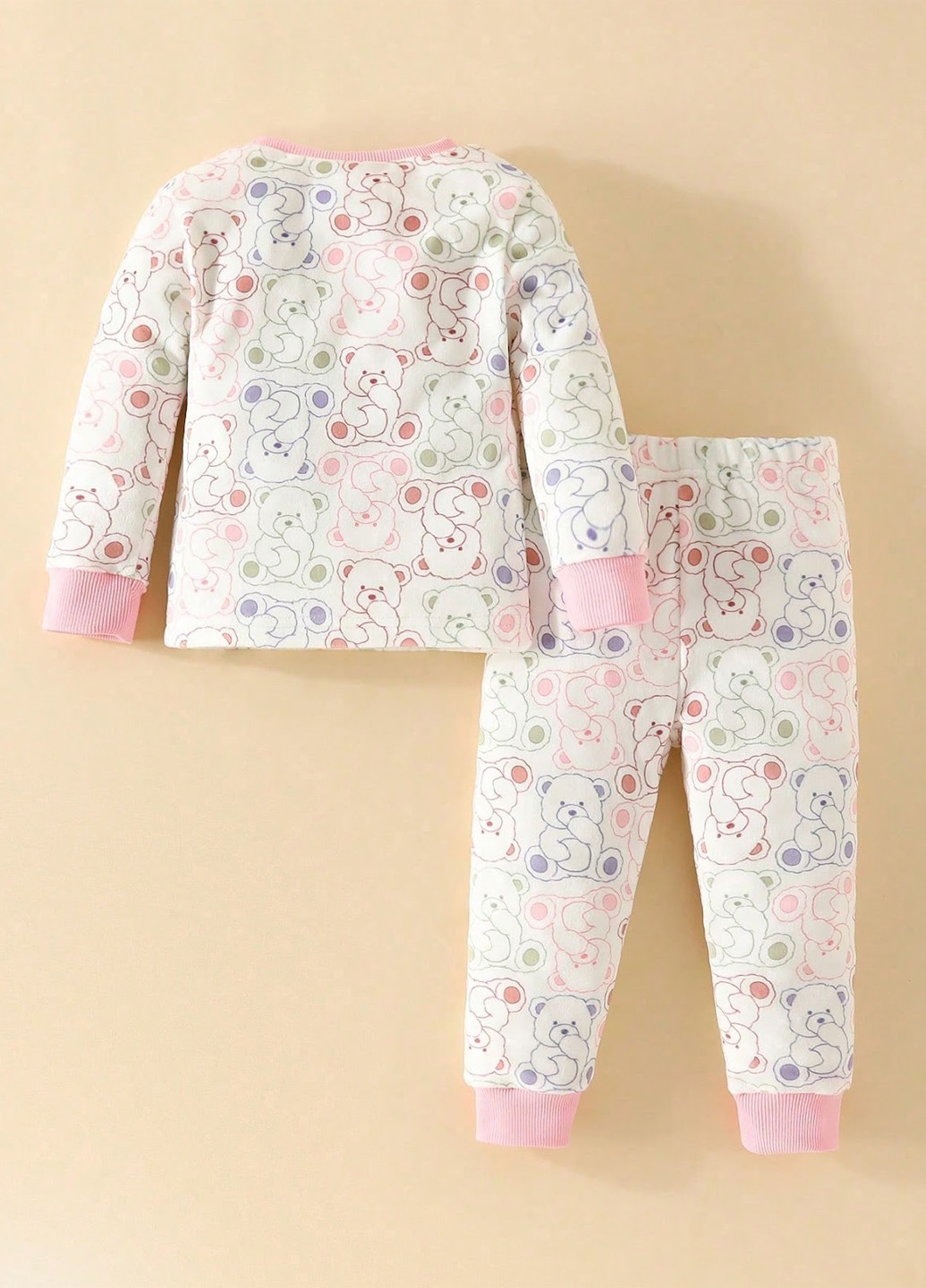 Біла всесезон піжама (лонгслів, штани) лонгслів + брюки SHEIN