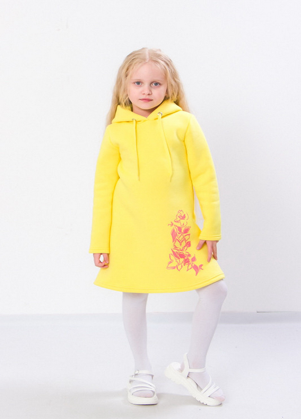 Жёлтое платье для девочки KINDER MODE (255916973)