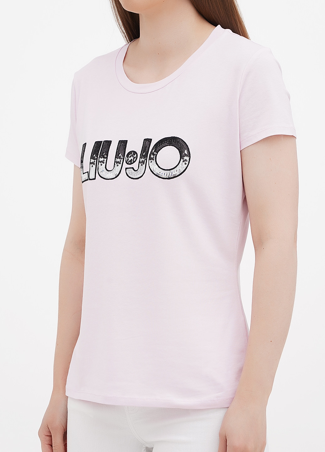 Светло-розовая летняя футболка Liu-Jo